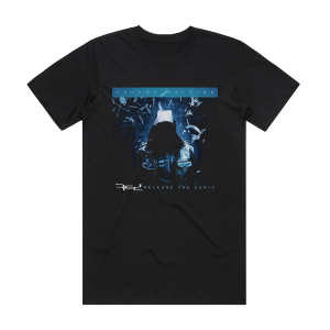 Red Release The Panic Album Cover T-Shirt Black