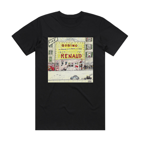 Renaud Renaud Bobino Album Cover T-Shirt Black