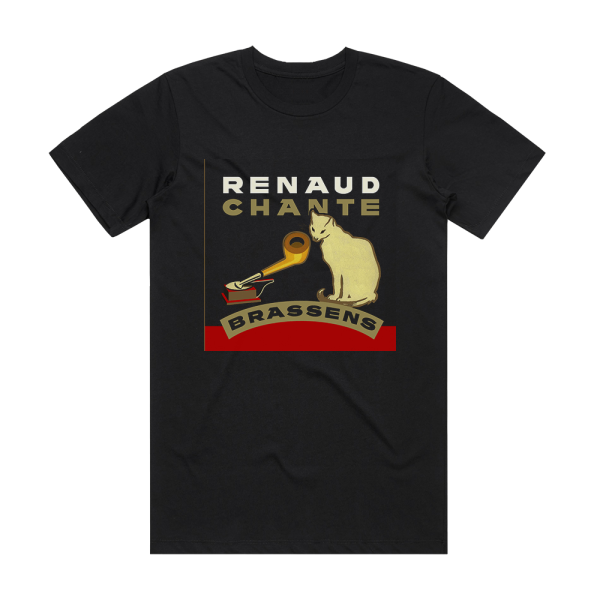 Renaud Renaud Chante Brassens Album Cover T-Shirt Black