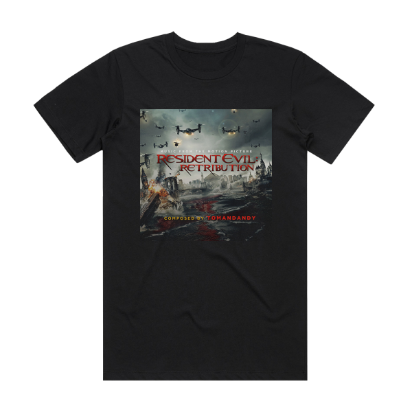 Tomandandy Resident Evil Retribution 1 Album Cover T-Shirt Black