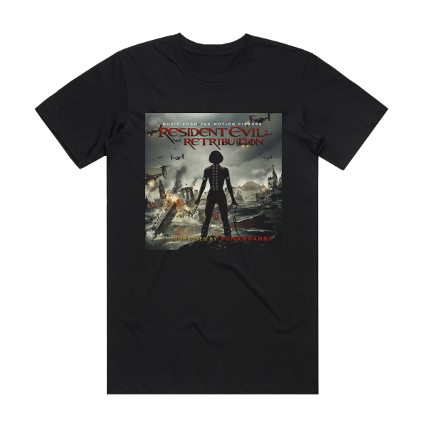 Tomandandy Resident Evil Retribution 3 Album Cover T-Shirt Black