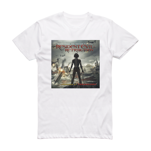 Tomandandy Resident Evil Retribution 3 Album Cover T-Shirt White