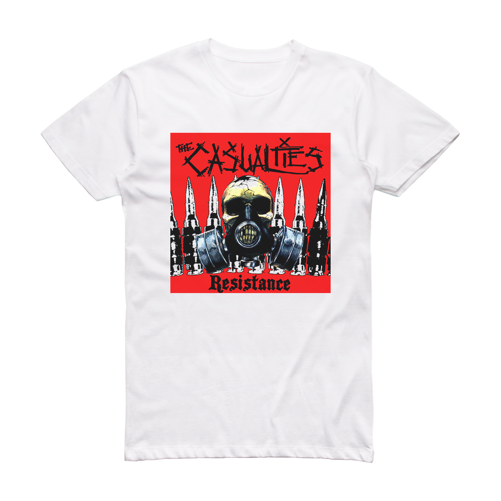 The Casualties Resistance Album Cover T-Shirt White – ALBUM COVER T-SHIRTS