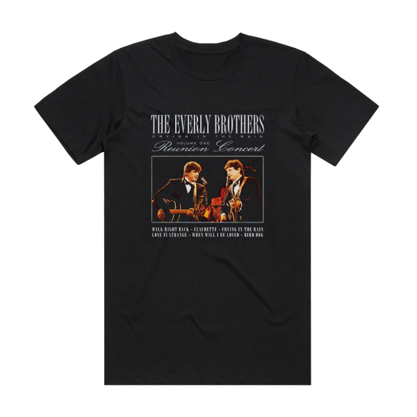 The Everly Brothers Reunion Concert Album Cover T-Shirt Black