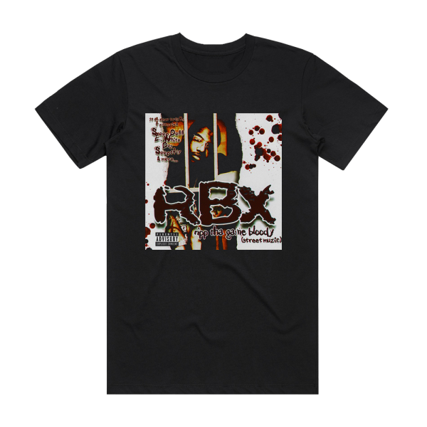 RBX Ripp Tha Game Bloody Street Muzic Album Cover T-Shirt Black