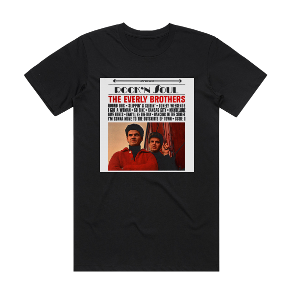 The Everly Brothers Rock N Soul Album Cover T-Shirt Black