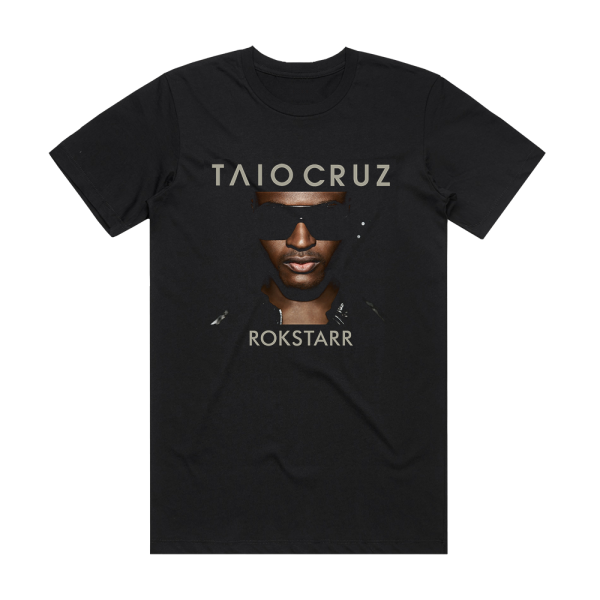 Taio Cruz Rokstarr Album Cover T-Shirt Black