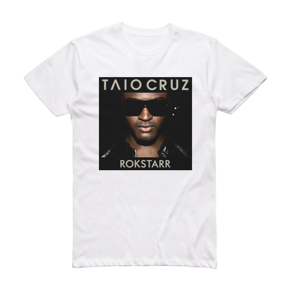 Taio Cruz Rokstarr Album Cover T-Shirt White