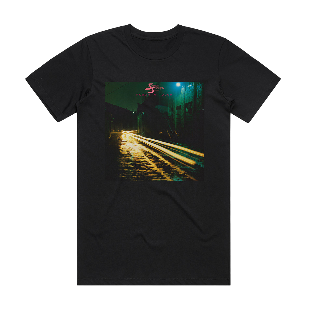 Straight Shooter Rough N Tough Album Cover T-Shirt Black
