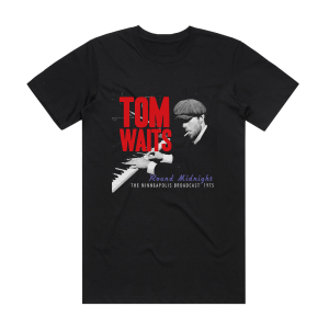 Tom Waits Round Midnight The Minneapolis Broadcast 1975 Album Cover T-Shirt Black