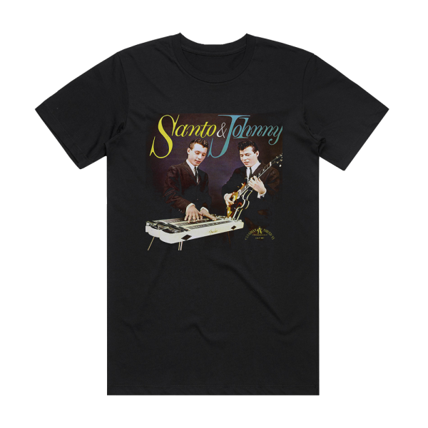 Santo and Johnny Santo Johnny Album Cover T-Shirt Black