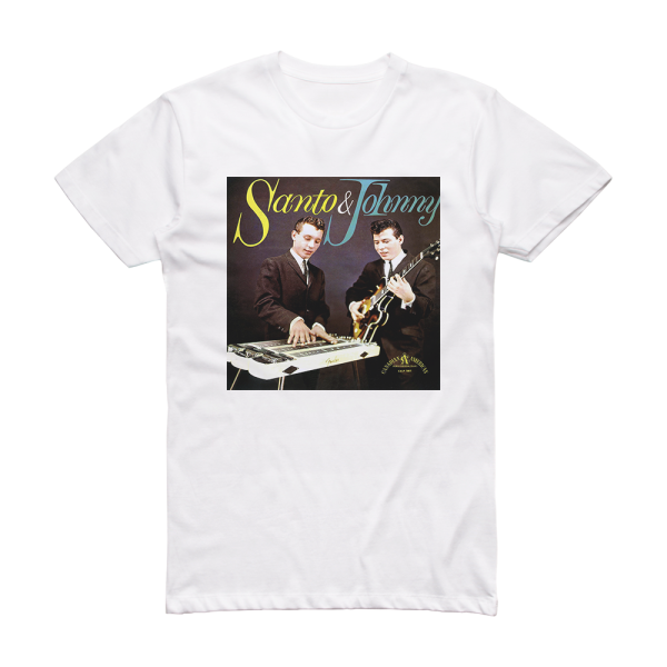 Santo and Johnny Santo Johnny Album Cover T-Shirt White