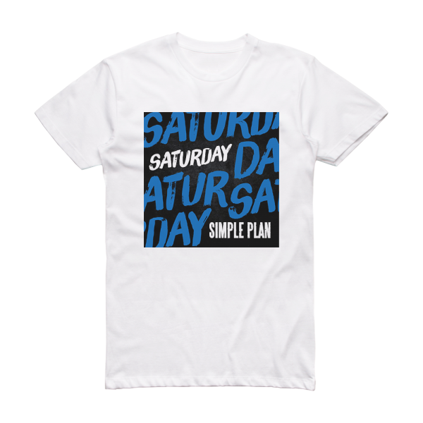 Simple Plan Saturday Album Cover T-Shirt White