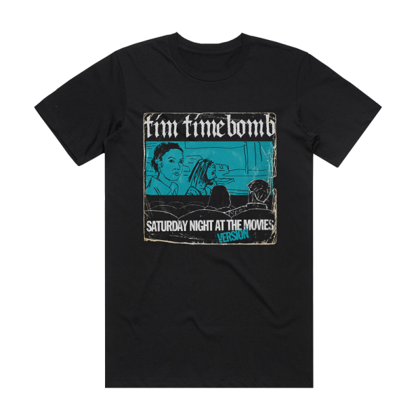 Tim Timebomb Saturday Night At The Movies Album Cover T-Shirt Black