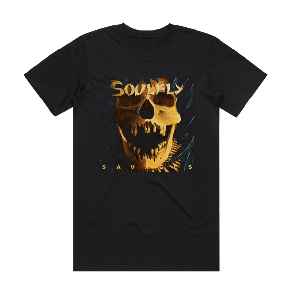 Soulfly Savages Album Cover T-Shirt Black