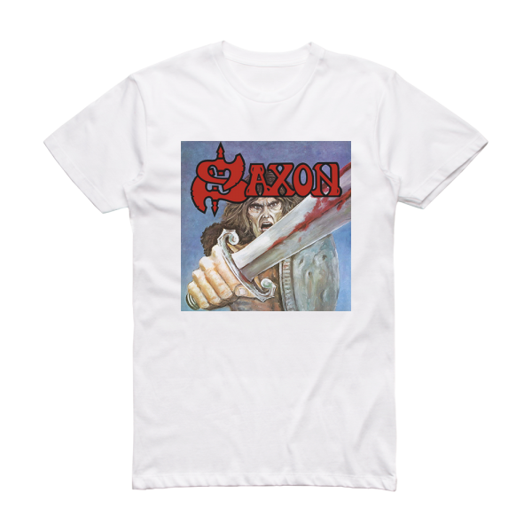 Saxon Saxon Album Cover T-Shirt White
