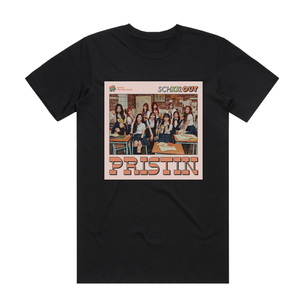 PRISTIN Schxxl Out Album Cover T-Shirt Black