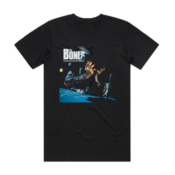 The Bones Screwed Blued And Tattooed Album Cover T-Shirt Black