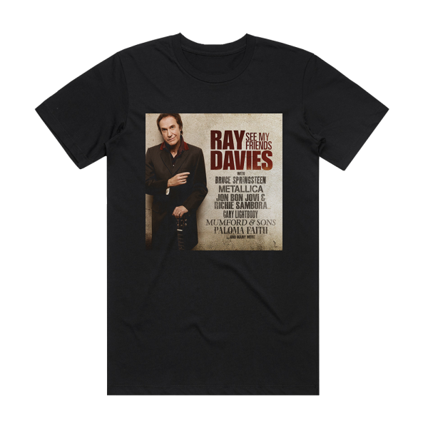 Ray Davies See My Friends Album Cover T-Shirt Black