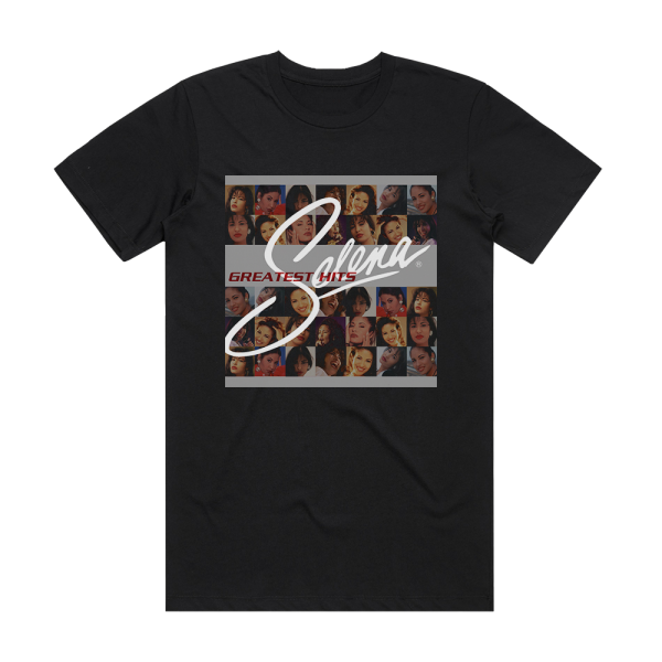 Selena Selenas Greatest Hits Album Cover T-Shirt Black