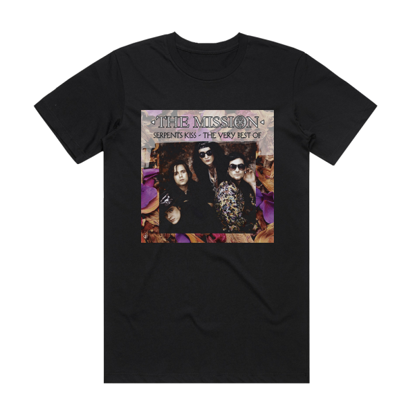 The Mission Serpents Kiss  The Very Best Of Album Cover T-Shirt Black