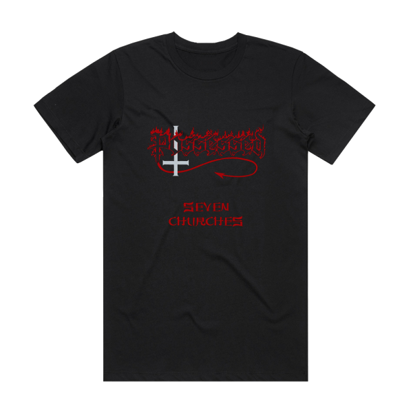 Possessed Seven Churches 1 Album Cover T-Shirt Black