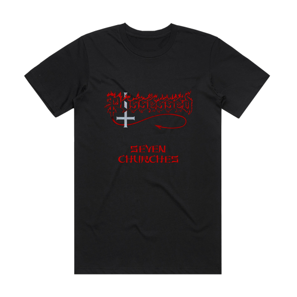 Possessed Seven Churches 2 Album Cover T-Shirt Black