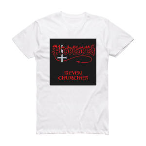 Possessed Seven Churches 2 Album Cover T-Shirt White