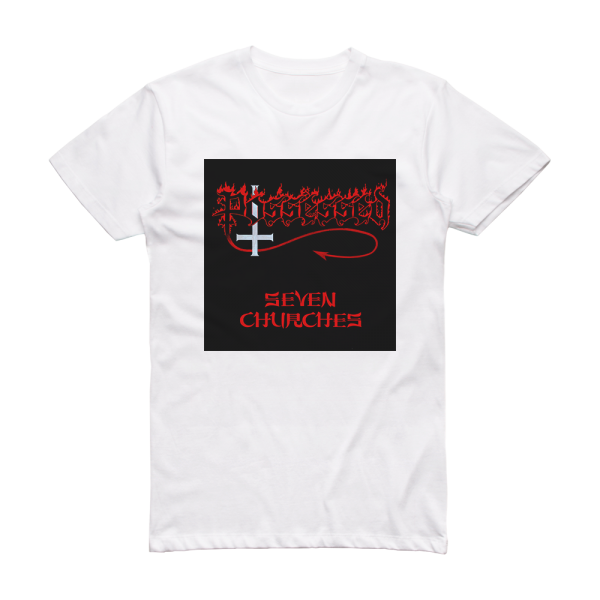 Possessed Seven Churches 2 Album Cover T-Shirt White