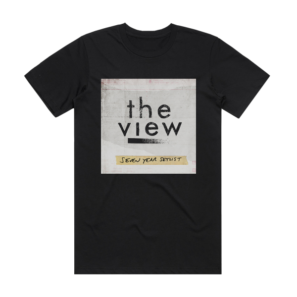 The View Seven Year Setlist Album Cover T-Shirt Black