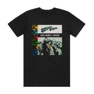Svenne Rubins Sex Mn I Skor Album Cover T-Shirt Black