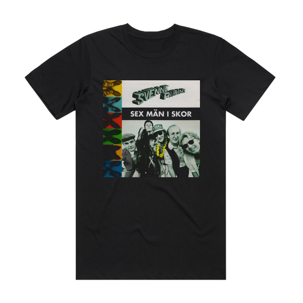 Svenne Rubins Sex Mn I Skor Album Cover T-Shirt Black