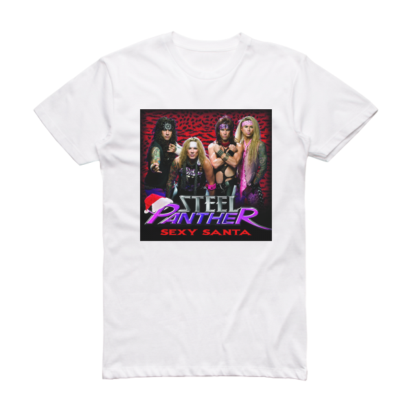 Steel Panther Sexy Santa Album Cover T-Shirt White