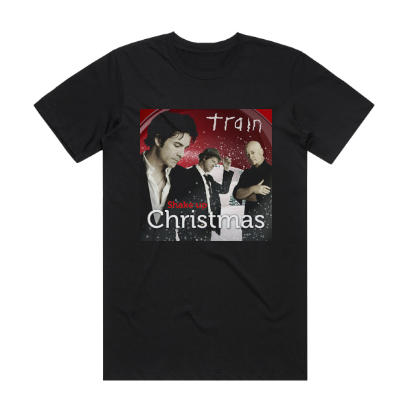 Train Shake Up Christmas Album Cover T-Shirt Black