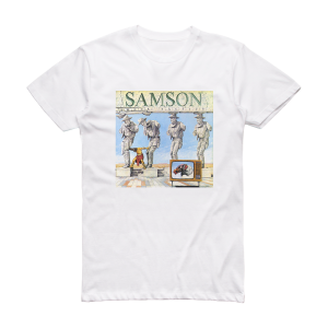 Samson Shock Tactics Album Cover T-Shirt White