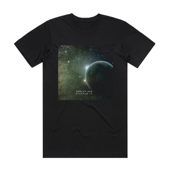 Sabled Sun Signals Iv Album Cover T-Shirt Black