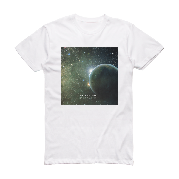 Sabled Sun Signals Iv Album Cover T-Shirt White