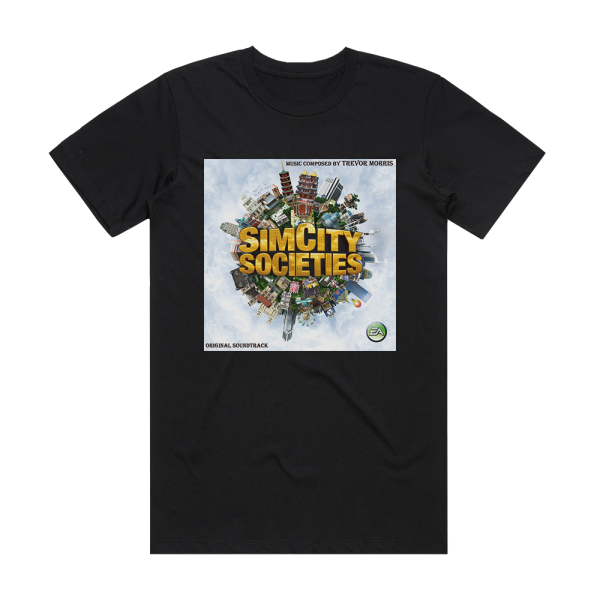 Trevor Morris Simcity Societies Album Cover T-Shirt Black