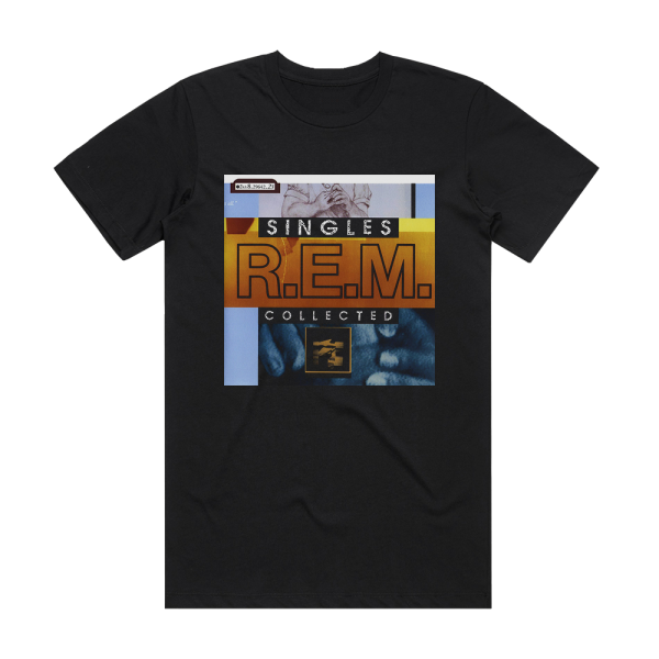 R E M Singles Collected Album Cover T-Shirt Black