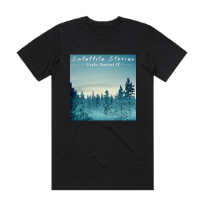 Satellite Stories Singles Remixed Album Cover T-Shirt Black
