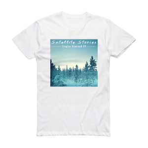 Satellite Stories Singles Remixed Album Cover T-Shirt White