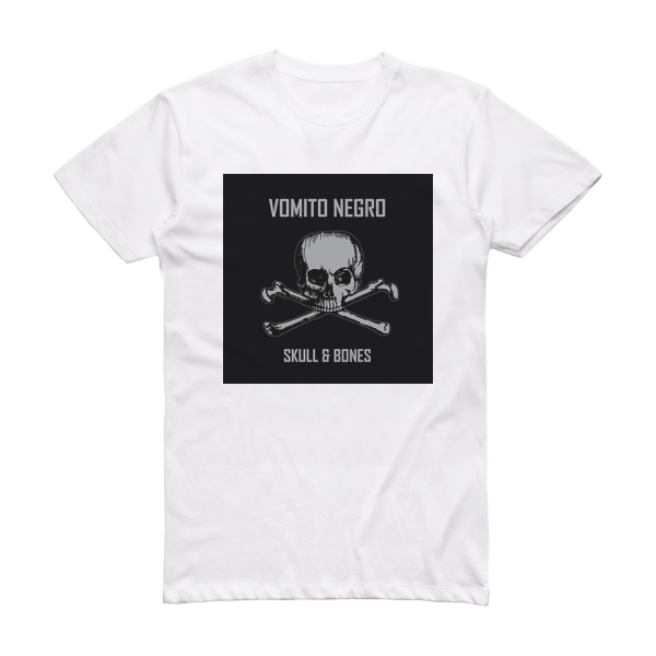 Vomito Negro Skull Bones Album Cover T-Shirt White