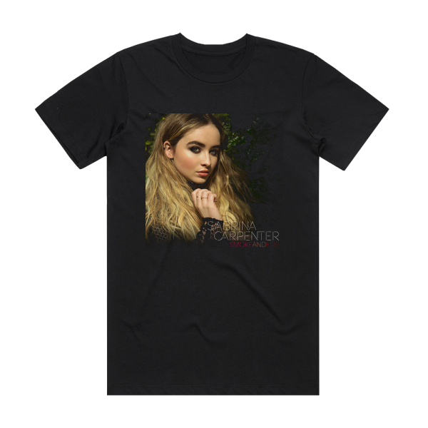 Sabrina Carpenter Smoke And Fire Album Cover T-Shirt Black