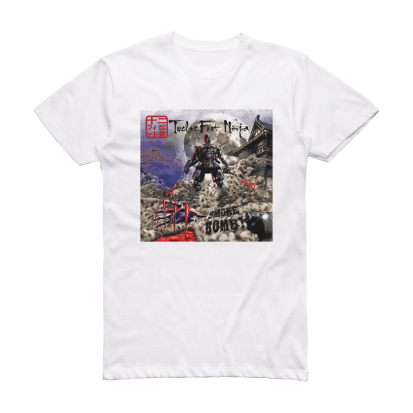 Twelve Foot Ninja Smoke Bomb Album Cover T-Shirt White