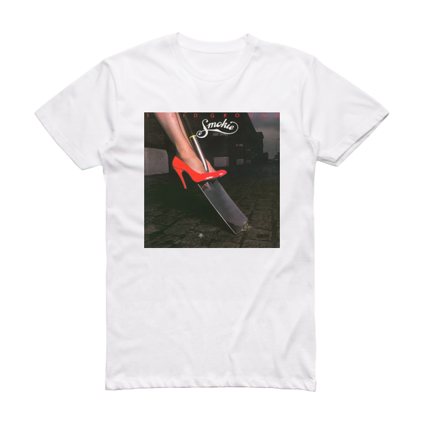 Smokie Solid Ground Album Cover T-Shirt White