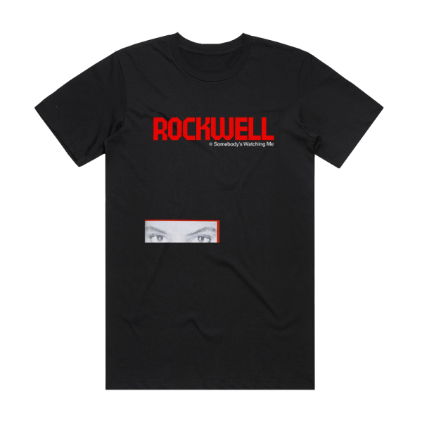 Rockwell Somebodys Watching Me 2 Album Cover T-Shirt Black