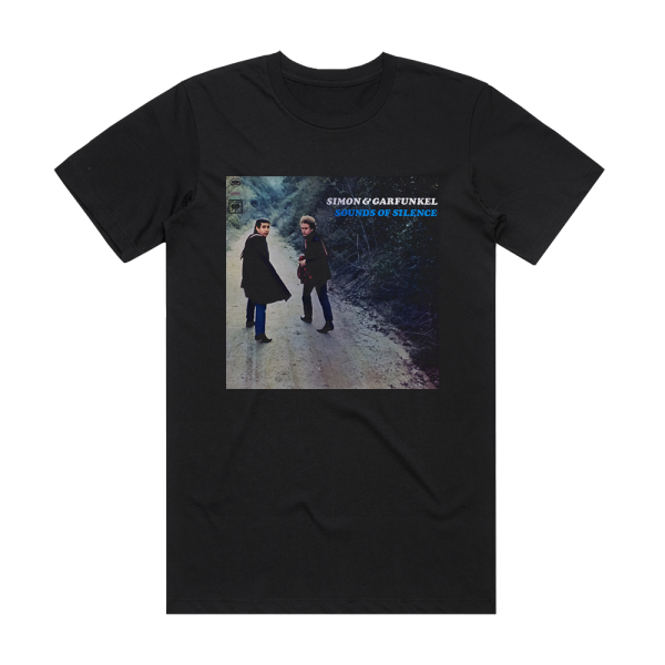 Simon and Garfunkel Sounds Of Silence 2 Album Cover T-Shirt Black
