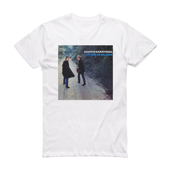 Simon and Garfunkel Sounds Of Silence 2 Album Cover T-Shirt White