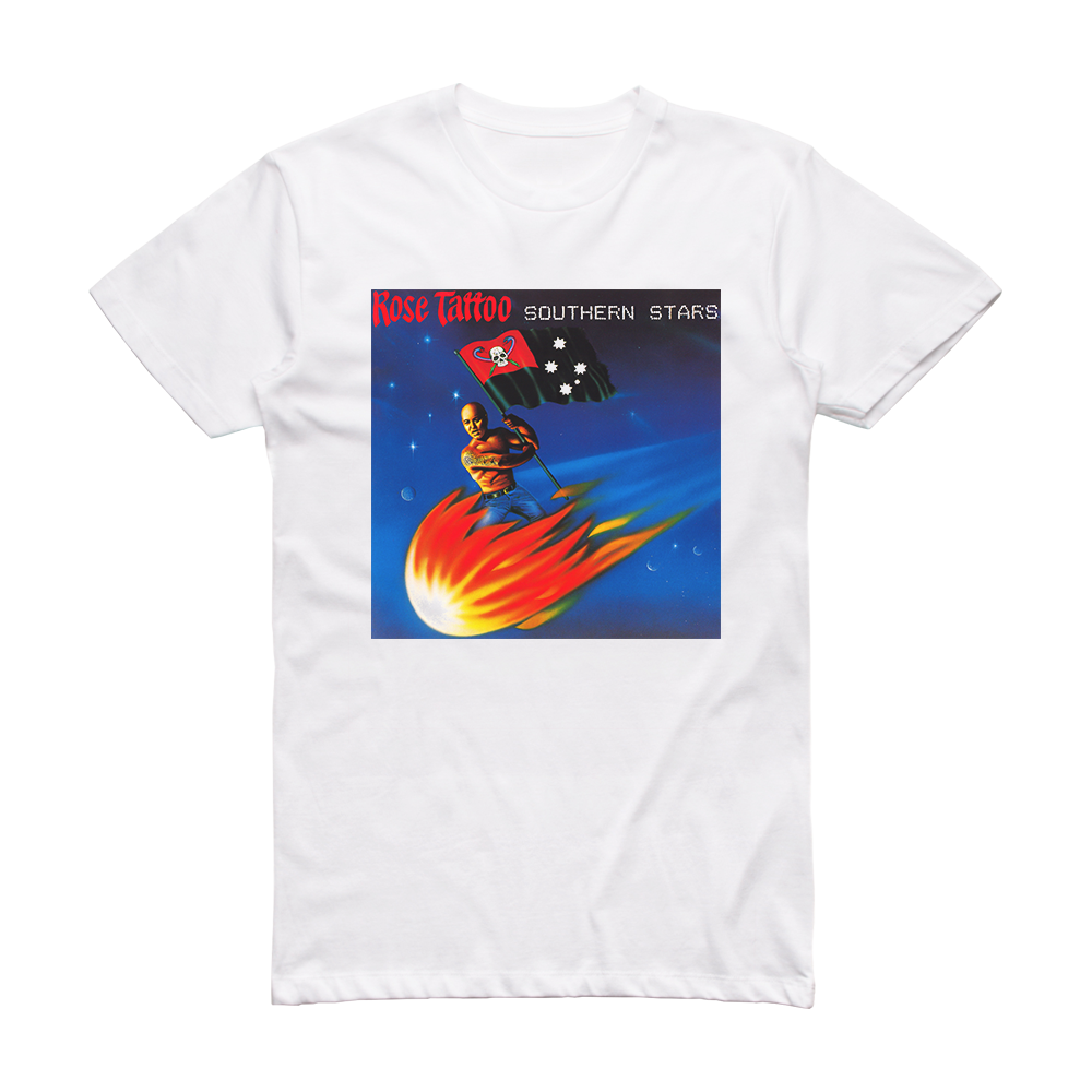 Rose Tattoo Southern Stars Album Cover T-Shirt White – ALBUM COVER T-SHIRTS