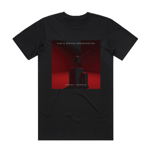 Public Service Broadcasting Sputnik Korolev Album Cover T-Shirt Black